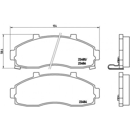 BREMBO P 30 044 Brake Pads Set Front for Kia Pregio