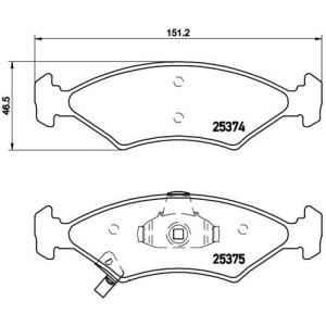 BREMBO P 30 062 Plaquettes de frein avant pour Kia Sportage Shuma
