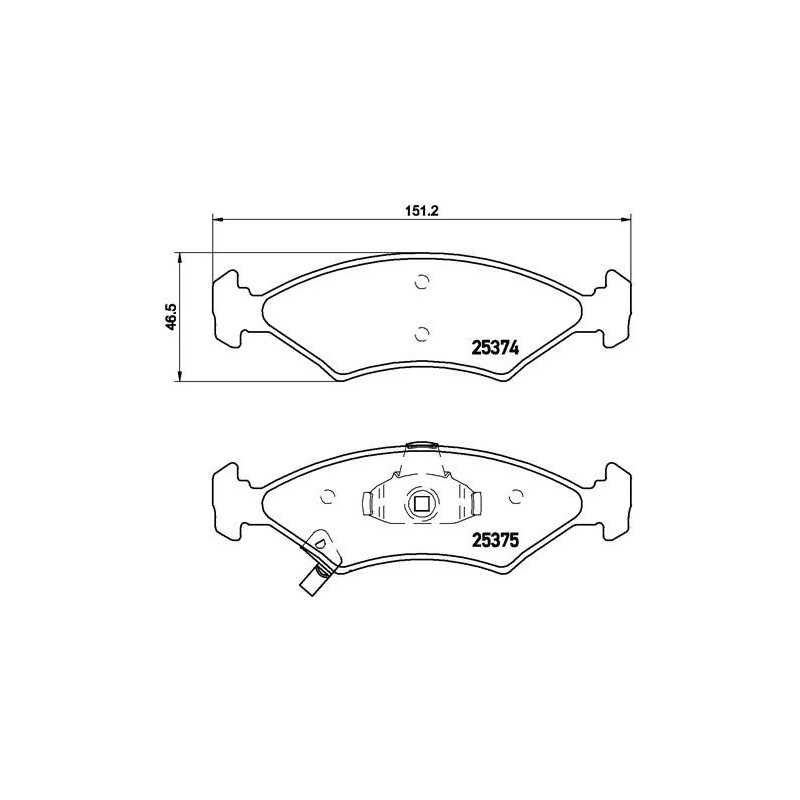 BREMBO P 30 062 Brzdové destičky přední pro Kia Sportage Shuma