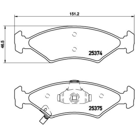 BREMBO P 30 062 Brzdové platničky predné pre Kia Sportage Shuma