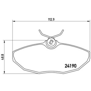 BREMBO P 36 015 Brzdové platničky zadné pre Jaguar S-Type
