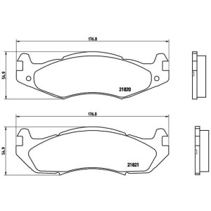 BREMBO P 37 001 Brzdové platničky predné pre Cherokee Comanche Wrangler H1