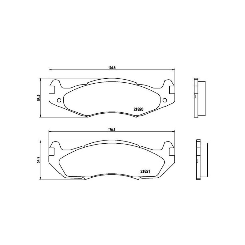 BREMBO P 37 001 Bremsbeläge Vorne für Cherokee Comanche Wrangler H1