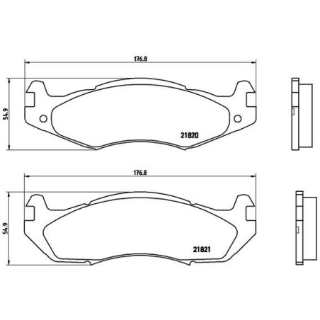 BREMBO P 37 001 Brake Pads Set Front for Cherokee Comanche Wrangler H1