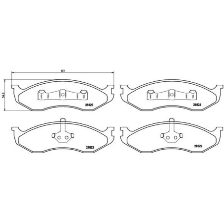 BREMBO P 37 004 Klocki hamulcowe przód dla Cherokee Wrangler Carnival Comanche