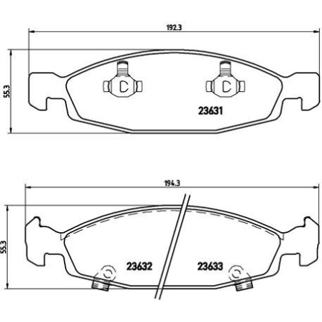 BREMBO P 37 005 Klocki hamulcowe przód dla Jeep Cherokee