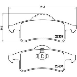 BREMBO P 37 006 Plaquettes de frein arrière pour Jeep Cherokee