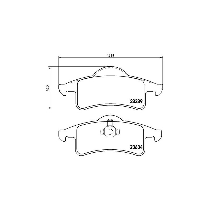 BREMBO P 37 006 Pastiglie freno posteriore per Jeep Cherokee