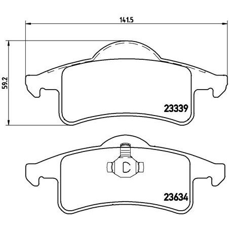 BREMBO P 37 006 Plaquettes de frein arrière pour Jeep Cherokee