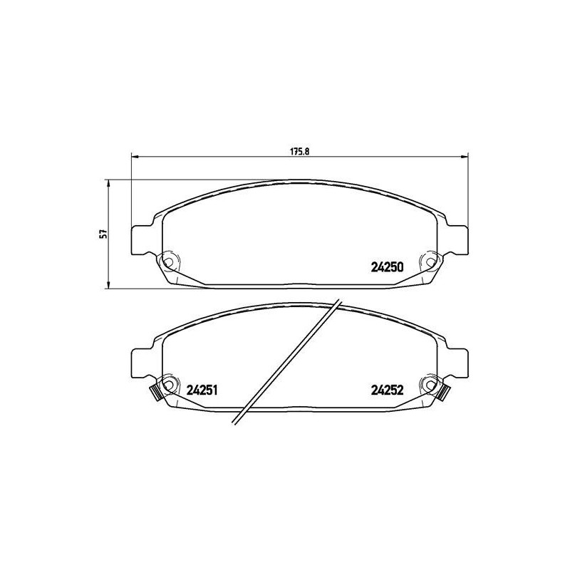 BREMBO P 37 010 Plaquettes de frein avant pour Jeep Commander