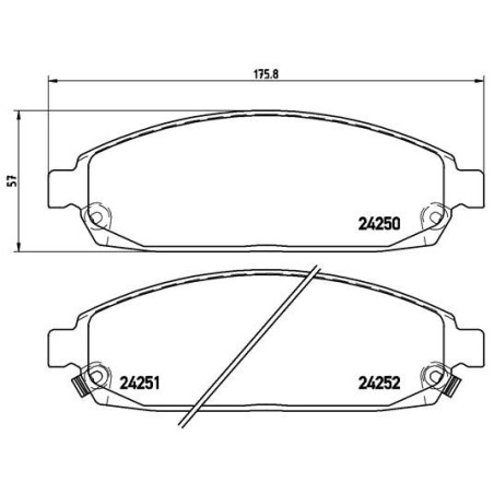 BREMBO P 37 010 Klocki hamulcowe przód dla Jeep Commander