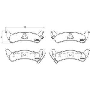 BREMBO P 37 012 Brzdové platničky zadné pre