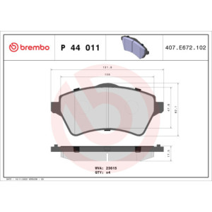 BREMBO P 44 011 Brzdové platničky predné pre Land Rover Freelander
