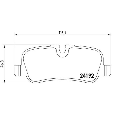 BREMBO P 44 013 Brake Pads Set Rear for Land Rover Discovery