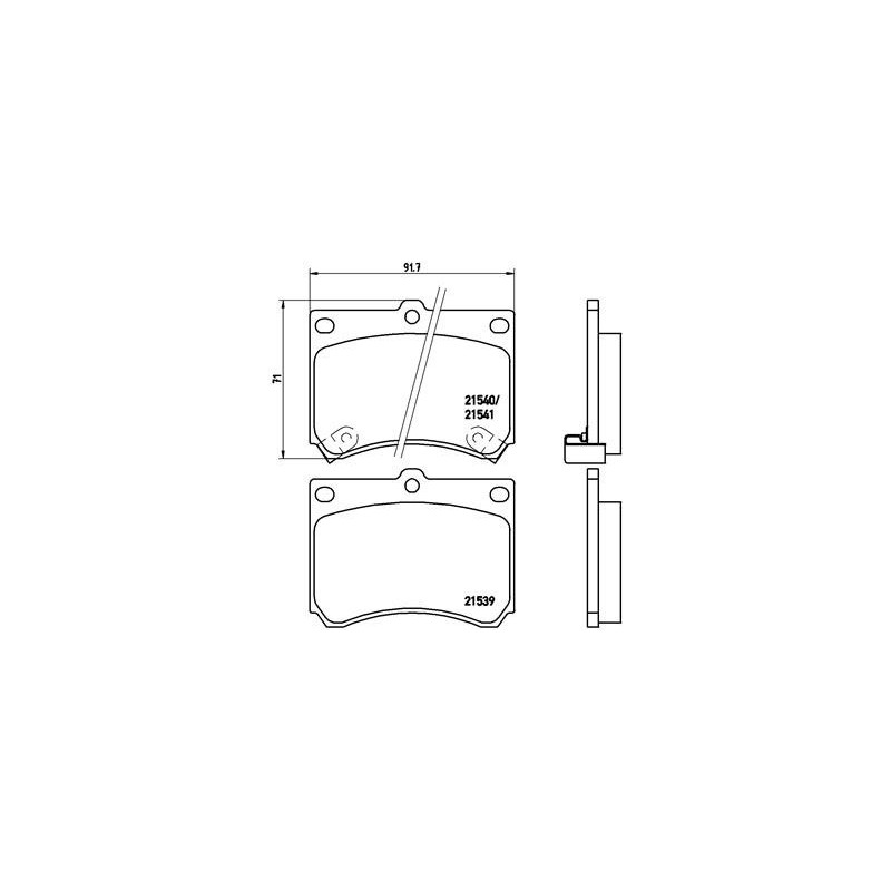 BREMBO P 49 011 Brzdové platničky predné pre FAMILIA 323 MX-3 Escort