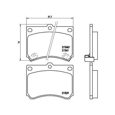 BREMBO P 49 011 Brake Pads Set Front for FAMILIA 323 MX-3 Escort