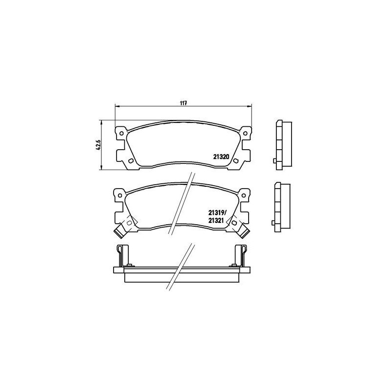 BREMBO P 49 025 Pastiglie freno posteriore per 929 XEDOS E-serie E-Series MPV
