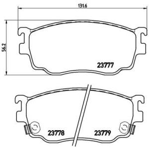BREMBO P 49 026 Brzdové platničky predné pre Mazda 626 Premacy