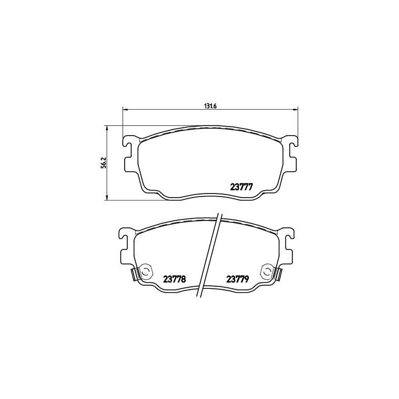 BREMBO P 49 026 Brake Pads Set Front for Mazda 626 Premacy
