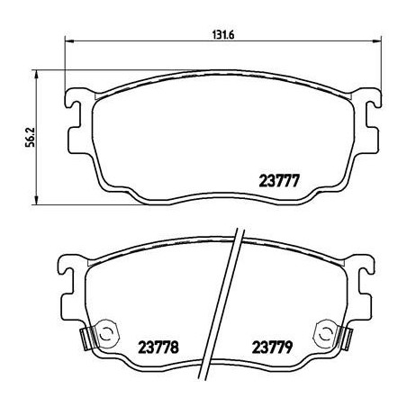 BREMBO P 49 026 Brzdové platničky predné pre Mazda 626 Premacy