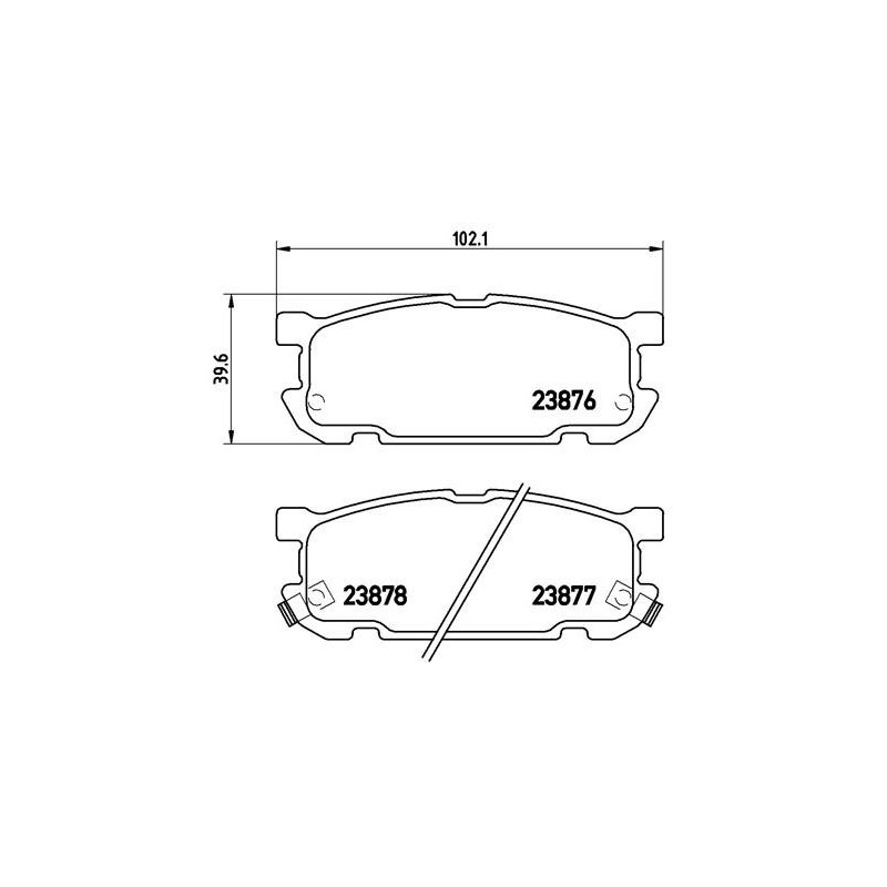 BREMBO P 49 030 Brzdové platničky zadné pre Mazda MX-5