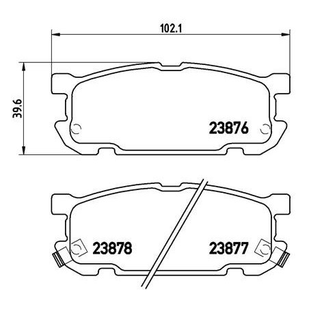 BREMBO P 49 030 Plaquettes de frein arrière pour Mazda MX-5