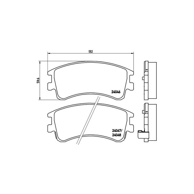 BREMBO P 49 032 Klocki hamulcowe przód dla Mazda 6
