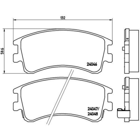 BREMBO P 49 032 Klocki hamulcowe przód dla Mazda 6