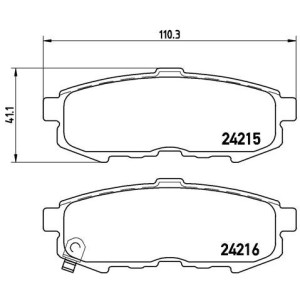 BREMBO P 49 042 Brzdové platničky zadné pre Mazda MPV
