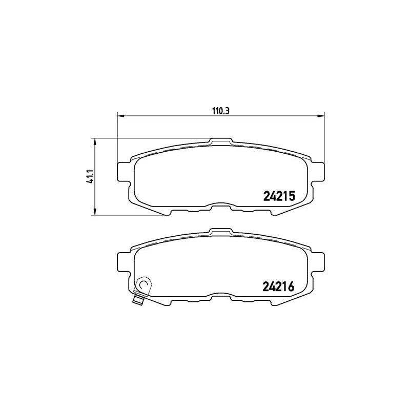 BREMBO P 49 042 Klocki hamulcowe tył dla Mazda MPV