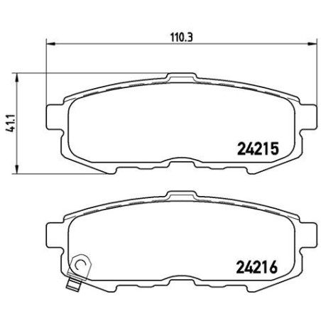 BREMBO P 49 042 Plaquettes de frein arrière pour Mazda MPV