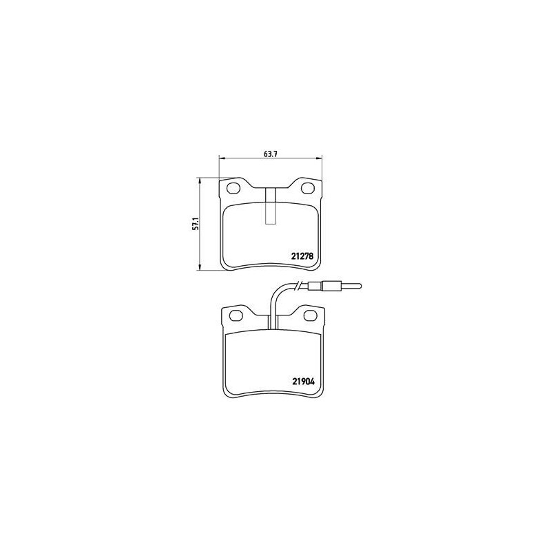 BREMBO P 50 030 Brake Pads Set Rear for 605 Vito V 406
