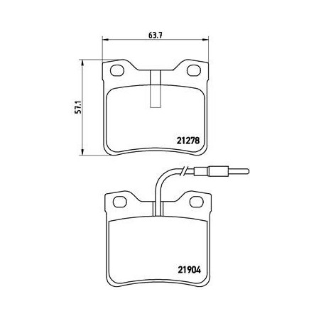 BREMBO P 50 030 Brake Pads Set Rear for 605 Vito V 406