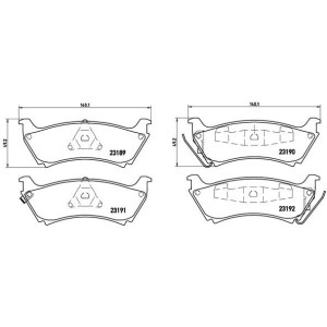 BREMBO P 50 040 Klocki hamulcowe tył dla Mercedes M