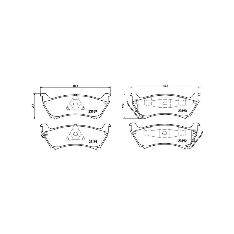 BREMBO P 50 040 Brake Pads Set Rear for Mercedes M