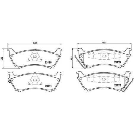 BREMBO P 50 040 Plaquettes de frein arrière pour Mercedes M