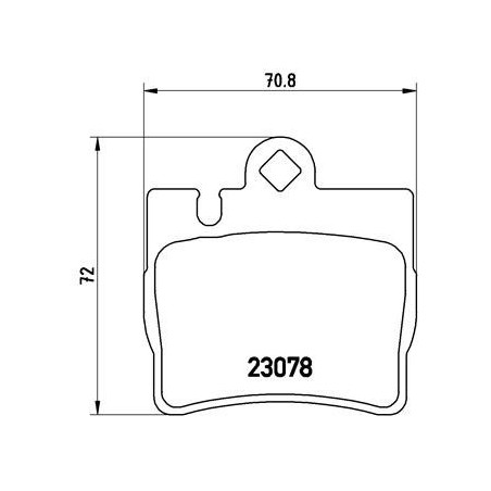 BREMBO P 50 042 Brzdové platničky zadné pre Mercedes S