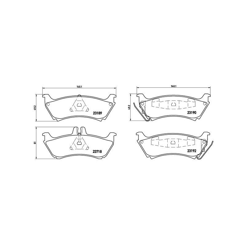 BREMBO P 50 044 Plaquettes de frein arrière pour Mercedes M