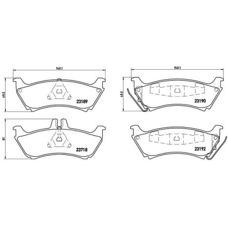 BREMBO P 50 044 Klocki hamulcowe tył dla Mercedes M