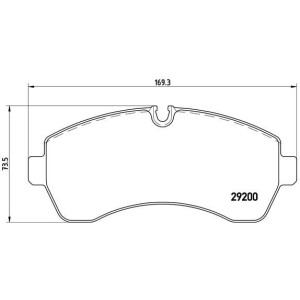 BREMBO P 50 059 Brake Pads Set Front for Sprinter Crafter eSprinter V
