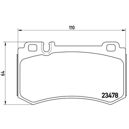 BREMBO P 50 061 Brzdové platničky zadné pre Mercedes SL S SLR E CLS