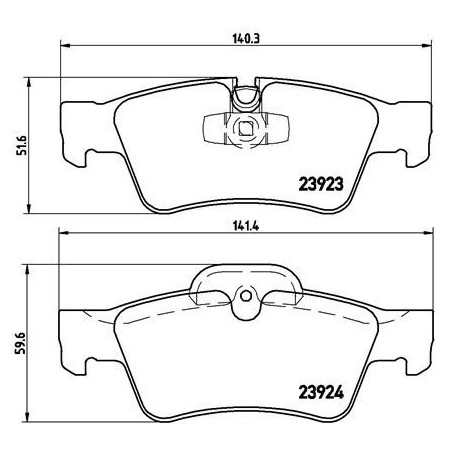 BREMBO P 50 064 Brzdové platničky zadné pre Mercedes R M G GL