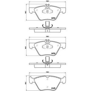 BREMBO P 50 075 Pastillas de freno delantero para E Pathfinder S