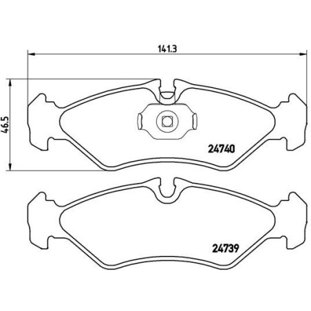 BREMBO P 50 081 Brake Pads Set Rear for LT Sprinter