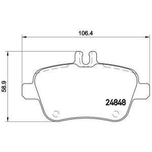 BREMBO P 50 091 Brzdové platničky zadné pre Mercedes CLA B A GLA SLK SLC