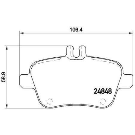 BREMBO P 50 091 Klocki hamulcowe tył dla Mercedes CLA B A GLA SLK SLC