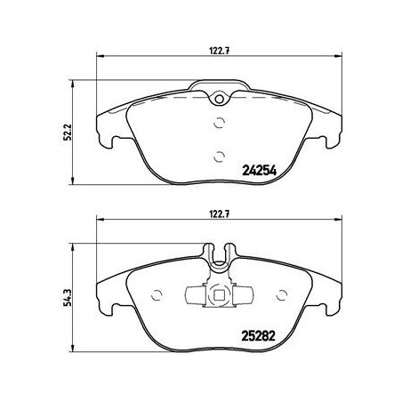 BREMBO P 50 104 Brzdové platničky zadné pre Mercedes C GLK E