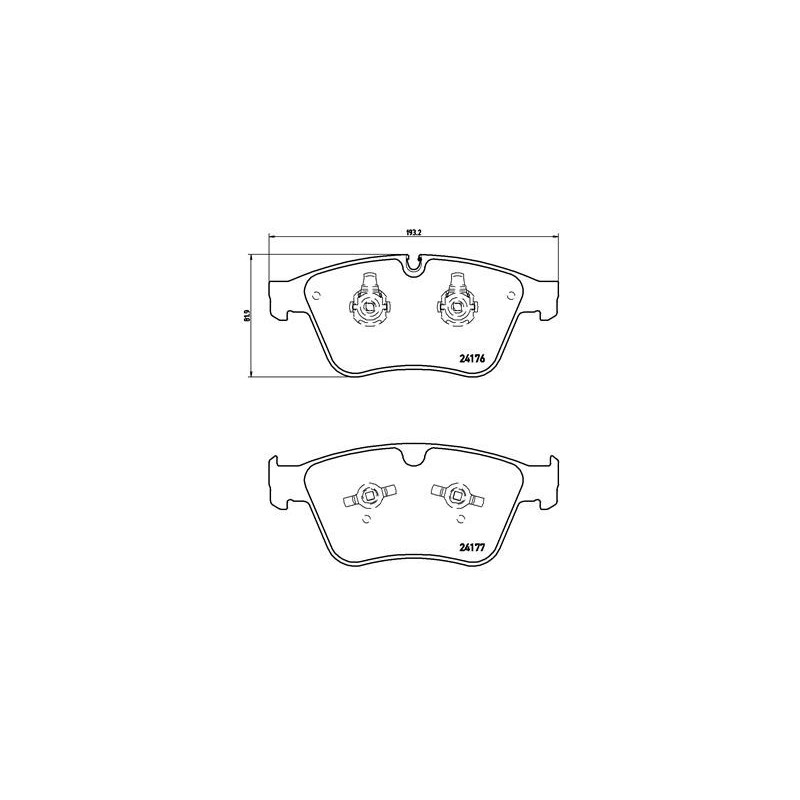 BREMBO P 50 105 Bremsbeläge Vorne für Mercedes M R
