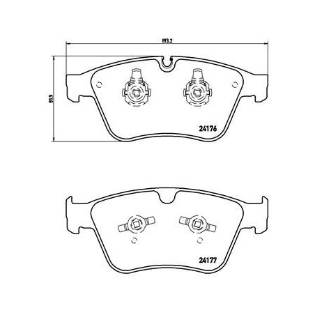 BREMBO P 50 105 Klocki hamulcowe przód dla Mercedes M R