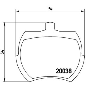 BREMBO P 52 002 Pastillas de freno delantero para Mini 1000-Series Midget Mini-Moke Sprite